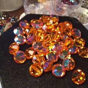 12 mm sun colored crystal beads great size